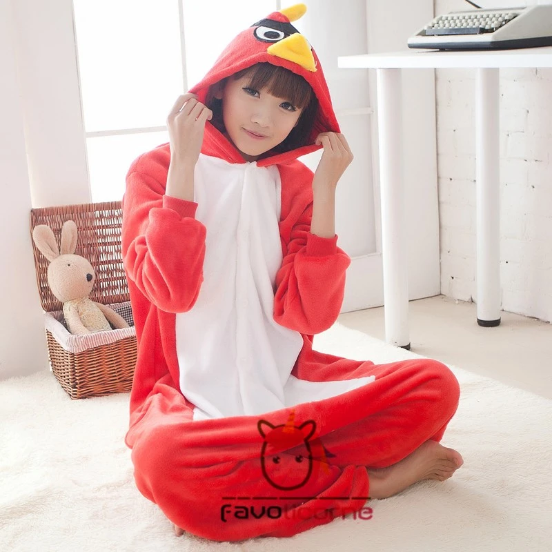 Pyjama Bird Rouge Animaux Combinaison Déguisement 2 Pyjama Bird Rouge Animaux Combinaison Déguisement – Image 2