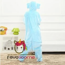 Pyjama Éléphant Bleue Combinaison Femme Homme Déguisement -Favolicorne Déguisement Promos Magasin af190101 4