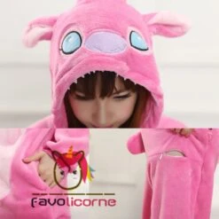 Pyjama Stitch Rose Combinaison Femme Homme Déguisement -Favolicorne Déguisement Promos Magasin af190102 6