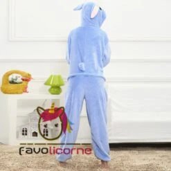 Pyjama Stitch Bleue Combinaison Femme Homme Déguisement -Favolicorne Déguisement Promos Magasin af190103 4
