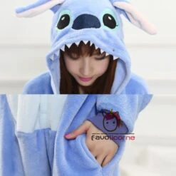 Pyjama Stitch Bleue Combinaison Femme Homme Déguisement -Favolicorne Déguisement Promos Magasin af190103 5