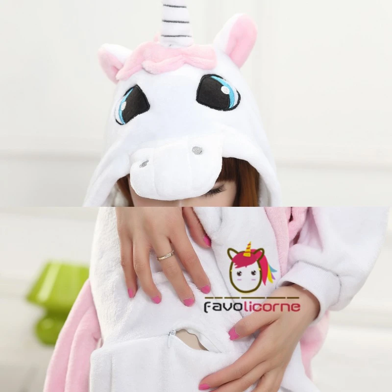 Pyjama Licorne Rose Combinaison Femme Homme Déguisement 6 Pyjama Licorne Rose Combinaison Femme Homme Déguisement – Image 6