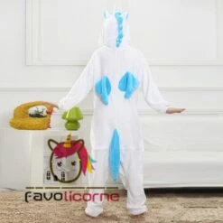 Combinaison Pyjama Licorne Déguisement Bleue -Favolicorne Déguisement Promos Magasin af190123 4