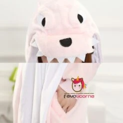 Combinaison Pyjama Dinosaure Rose Déguisement -Favolicorne Déguisement Promos Magasin af190128 5