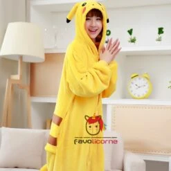 Pyjama Pikachu Adulte Animaux Combinaison Déguisement -Favolicorne Déguisement Promos Magasin af19013 2