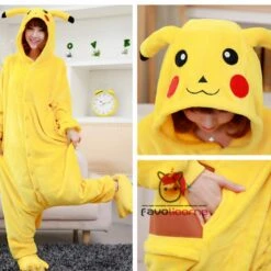 Pyjama Pikachu Adulte Animaux Combinaison Déguisement -Favolicorne Déguisement Promos Magasin af19013 5
