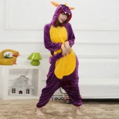 Combinaison Pyjama Dragon Pourpre Déguisement -Favolicorne Déguisement Promos Magasin af190131 2