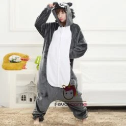 Combinaison Pyjama Loup Gris Déguisement -Favolicorne Déguisement Promos Magasin af190137 2
