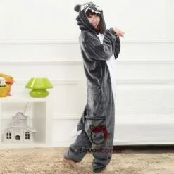 Combinaison Pyjama Loup Gris Déguisement -Favolicorne Déguisement Promos Magasin af190137 3