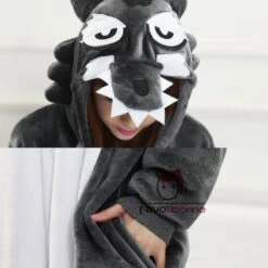 Combinaison Pyjama Loup Gris Déguisement -Favolicorne Déguisement Promos Magasin af190137 5