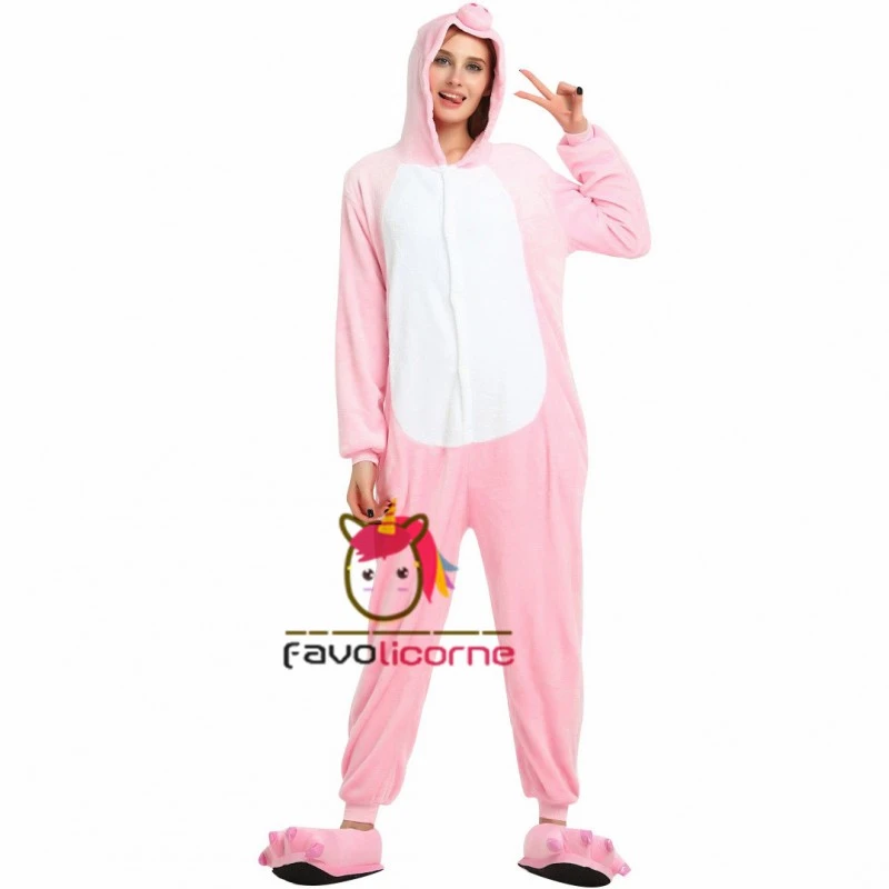 Combinaison Pyjama Cochon Rose Déguisement 2 Combinaison Pyjama Cochon Rose Déguisement – Image 2