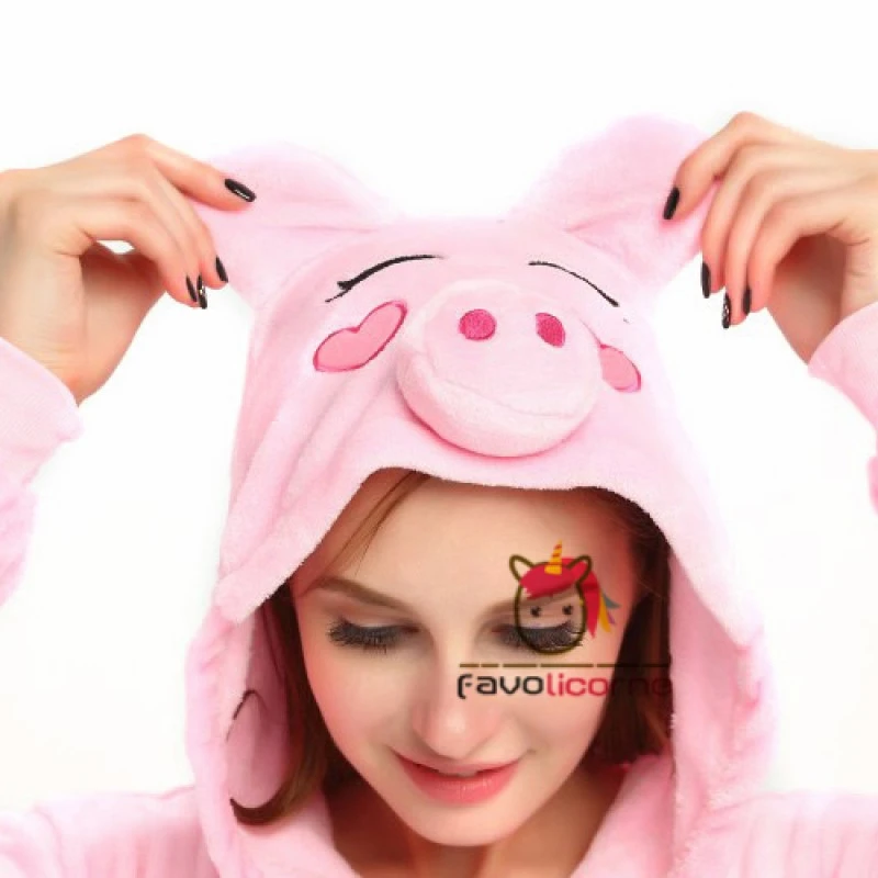 Combinaison Pyjama Cochon Rose Déguisement 6 Combinaison Pyjama Cochon Rose Déguisement – Image 6