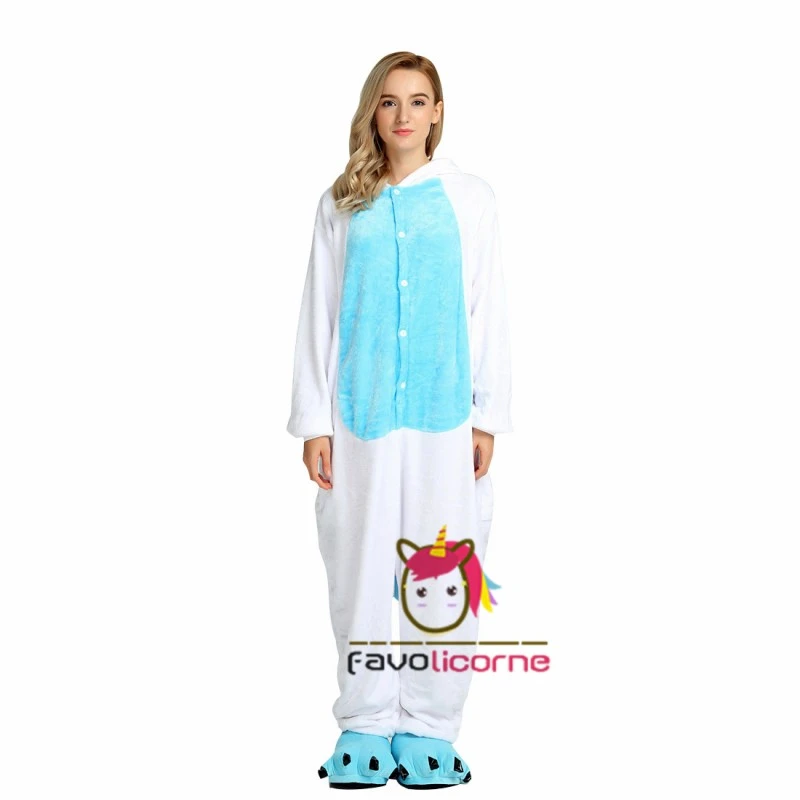 Combinaison Pyjama Licorne Bleue Déguisement 3 Combinaison Pyjama Licorne Bleue Déguisement – Image 3
