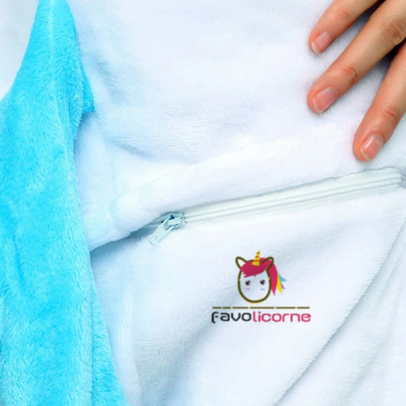 Combinaison Pyjama Licorne Bleue Déguisement 6 Combinaison Pyjama Licorne Bleue Déguisement – Image 6