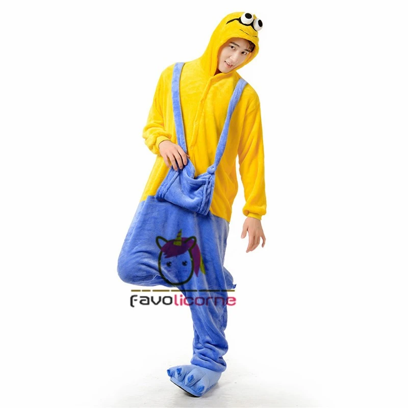 Femme Homme Combinaison Pyjama Minions Déguisement 2 Femme Homme Combinaison Pyjama Minions Déguisement – Image 2