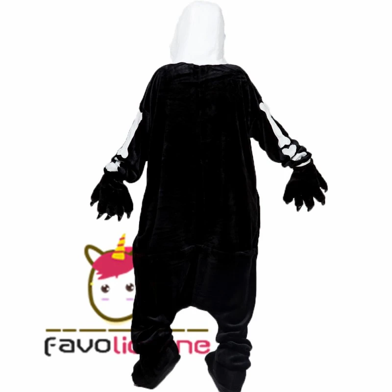 Femme Homme Combinaison Pyjama Squelette Déguisement 5 Femme Homme Combinaison Pyjama Squelette Déguisement – Image 5