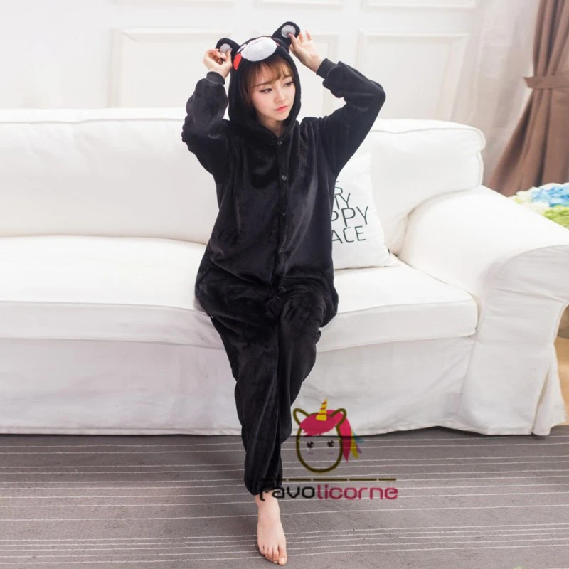 Femme Homme Combinaison Pyjama Kumamon Déguisement 4 Femme Homme Combinaison Pyjama Kumamon Déguisement – Image 4