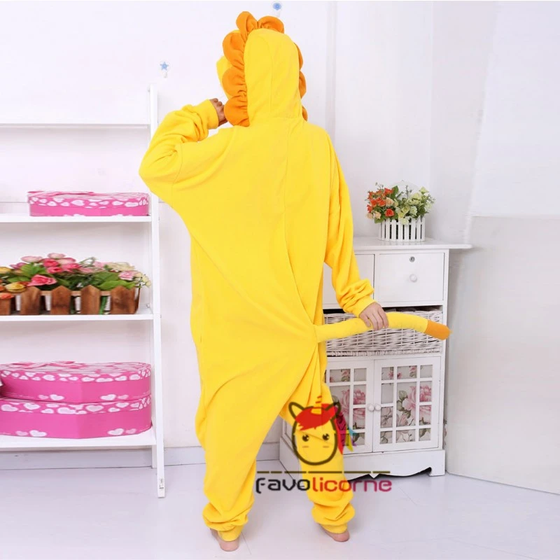 Femme Homme Combinaison Pyjama Lion Déguisement 4 Femme Homme Combinaison Pyjama Lion Déguisement – Image 4