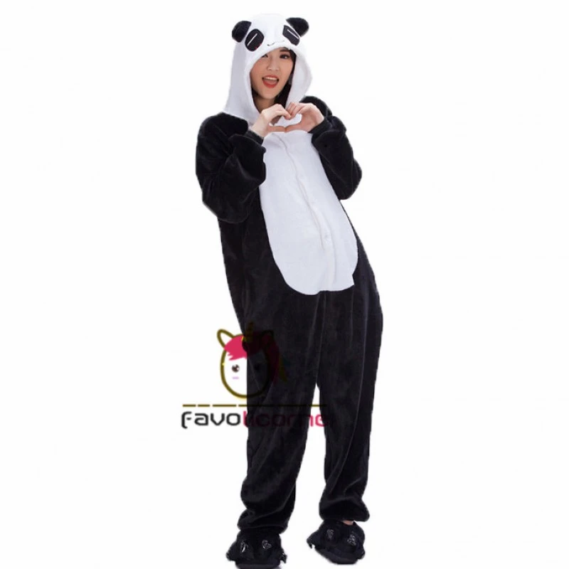 Femme Homme Combinaison Pyjama Pandas Déguisement 2 Femme Homme Combinaison Pyjama Pandas Déguisement – Image 2