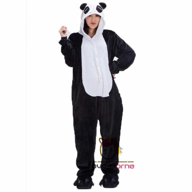 Femme Homme Combinaison Pyjama Pandas Déguisement 4 Femme Homme Combinaison Pyjama Pandas Déguisement – Image 4