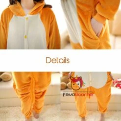 Femme Homme Combinaison Pyjama Lion Adulte Déguisement -Favolicorne Déguisement Promos Magasin af190187 5