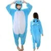 Femme Homme Combinaison Pyjama Hippopotame Bleue Déguisement