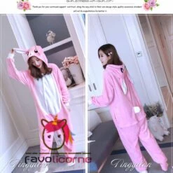 Pyjama Combinaison Lapin Rose Adulte Déguisement -Favolicorne Déguisement Promos Magasin af19019 6