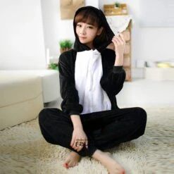 Femme Homme Combinaison Pyjama Chat Noir Déguisement -Favolicorne Déguisement Promos Magasin af190192 2