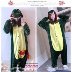 Pyjama Combinaison Dinosaure Vert Adulte Déguisement -Favolicorne Déguisement Promos Magasin af19020 6