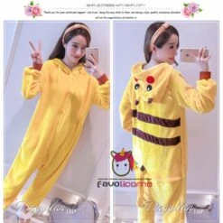 Pyjama Combinaison Pyjama Pikachu Pour Adulte Déguisement -Favolicorne Déguisement Promos Magasin af19021 2