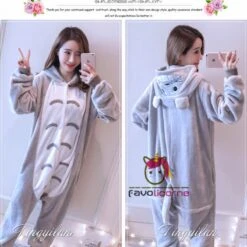 Pyjama Totoro Adulte Combinaison Déguisement -Favolicorne Déguisement Promos Magasin af19024 5