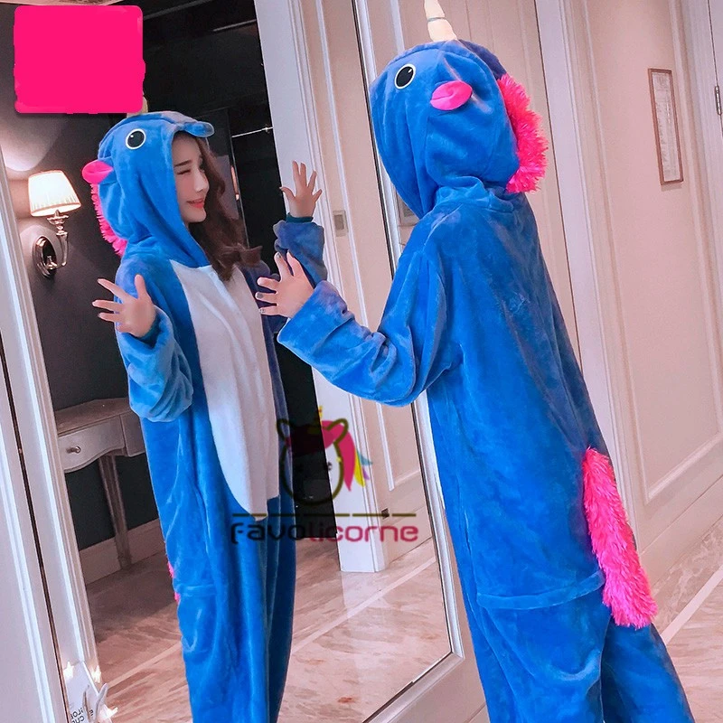 Pyjama Licorne Combinaison Déguisement Bleue 2 Pyjama Licorne Combinaison Déguisement Bleue – Image 2