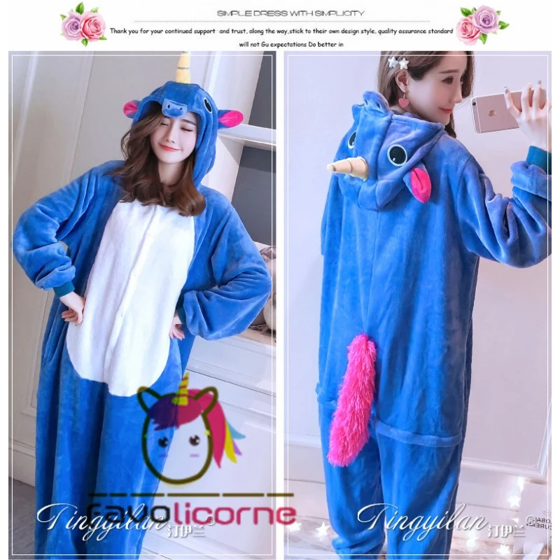 Pyjama Licorne Combinaison Déguisement Bleue 7 Pyjama Licorne Combinaison Déguisement Bleue – Image 7