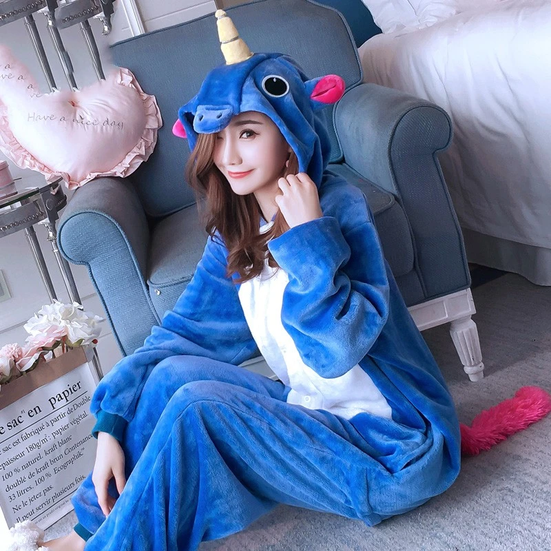 Pyjama Licorne Combinaison Déguisement Bleue 1 Pyjama Licorne Combinaison Déguisement Bleue