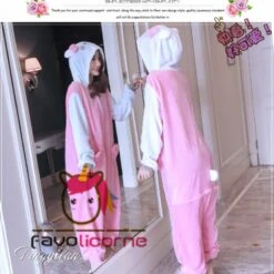 Pyjama Combinaison Chat Rose Déguisement -Favolicorne Déguisement Promos Magasin af19030 4