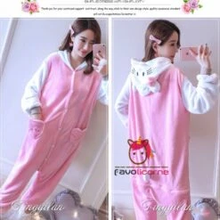 Pyjama Combinaison Chat Rose Déguisement -Favolicorne Déguisement Promos Magasin af19030 5