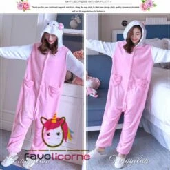 Pyjama Combinaison Chat Rose Déguisement -Favolicorne Déguisement Promos Magasin af19030 6