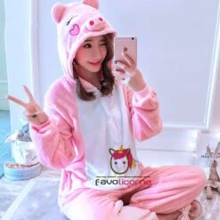 Pyjama Cochon Rose Animaux Combinaison Déguisement -Favolicorne Déguisement Promos Magasin af19031 2