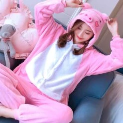 Pyjama Cochon Rose Animaux Combinaison Déguisement