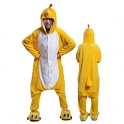 Pyjama Poussin Jaune Animaux Pour Adulte Déguisement