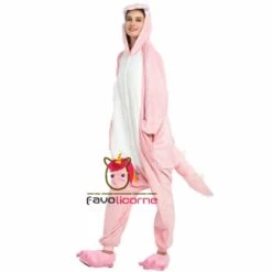 Pyjama Dinosaure Rose Combinaison Femme Homme Déguisement -Favolicorne Déguisement Promos Magasin af19062 1
