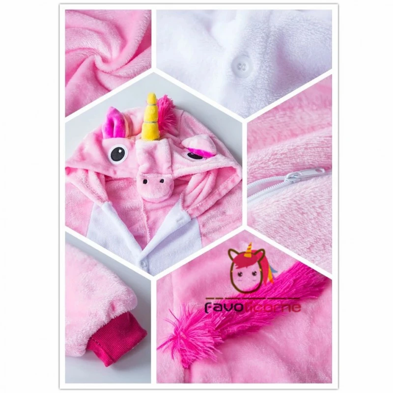 Pyjama Licorne Rose Combinaison Déguisement 6 Pyjama Licorne Rose Combinaison Déguisement – Image 6