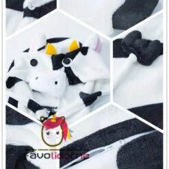 Pyjama Vache Combinaison Femme Homme Déguisement -Favolicorne Déguisement Promos Magasin af19089 6