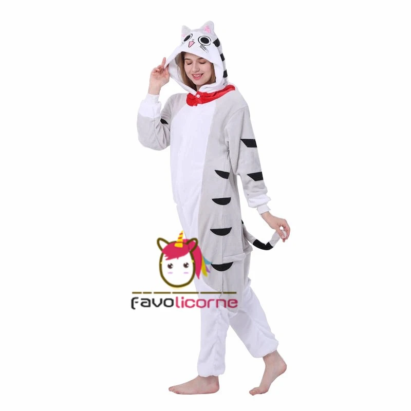 Pyjama Chat Tigré Combinaison Déguisement 2 Pyjama Chat Tigré Combinaison Déguisement – Image 2