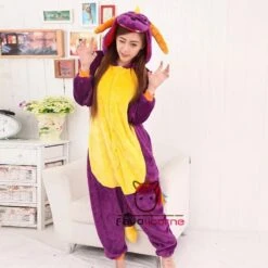 Pyjama Dragon Violet Combinaison Femme Homme Déguisement -Favolicorne Déguisement Promos Magasin af19099 2