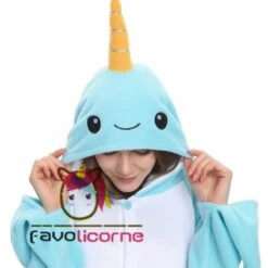 Combinaison Pyjama Narwhal Femme Homme -Favolicorne Déguisement Promos Magasin ay19012 4