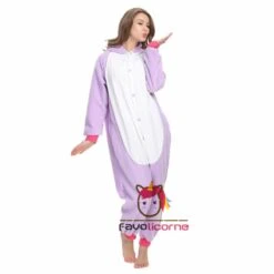 Combinaison Pyjama Licorne Violet Polaire -Favolicorne Déguisement Promos Magasin ay19029 2
