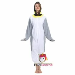 Combinaison Pyjama Pingouin Gris Polaire -Favolicorne Déguisement Promos Magasin ay19030 3