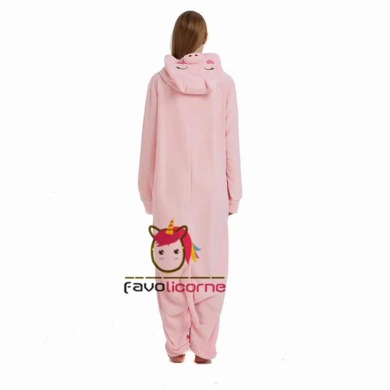 Combinaison Pyjama Cochon Rose Femme Homme 2 Combinaison Pyjama Cochon Rose Femme Homme – Image 2