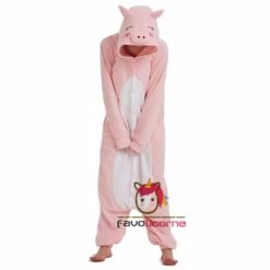 Combinaison Pyjama Cochon Rose Femme Homme 8 Combinaison Pyjama Cochon Rose Femme Homme -Favolicorne Déguisement Promos Magasin ay19050 2